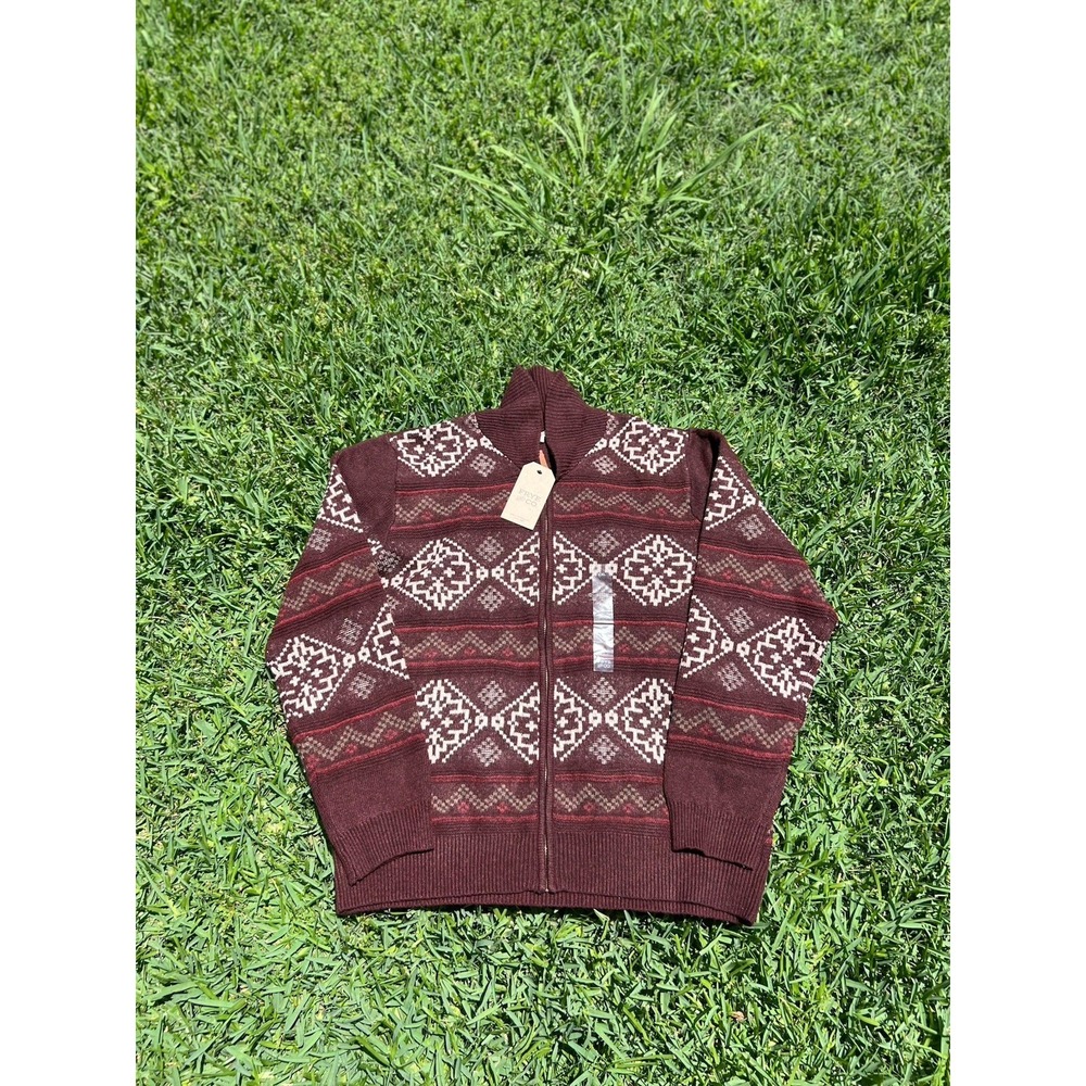 Frye & Co Mens SZ 2XL Cardigan Full Zip Cowl Neck Southwest Cowboy Rodeo Aztec